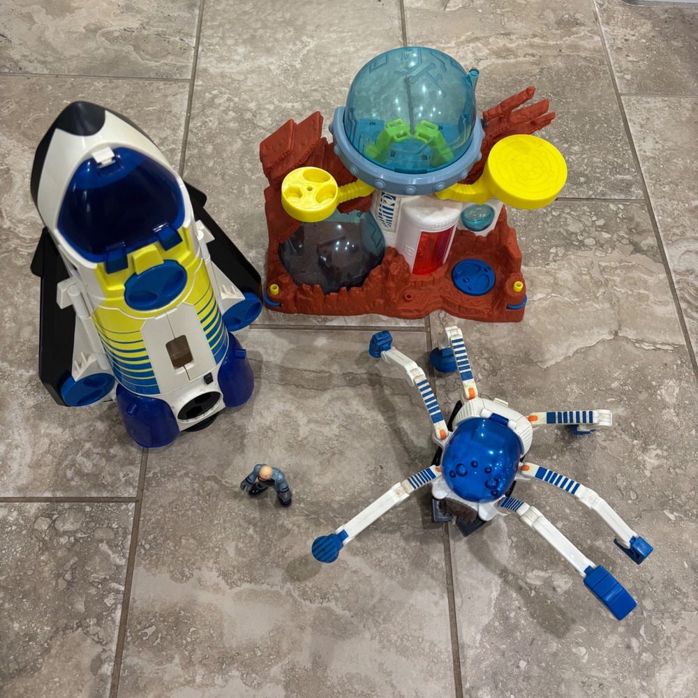 Fisher-Price Imaginext Alpha Explorer Space Shuttle Station Rover Figure Set